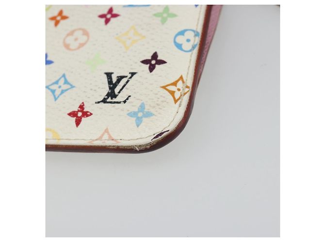 LOUIS VUITTON Monogram Multicolor Pochette Cles NM Purse M93734 Auth 187314 White - view 15