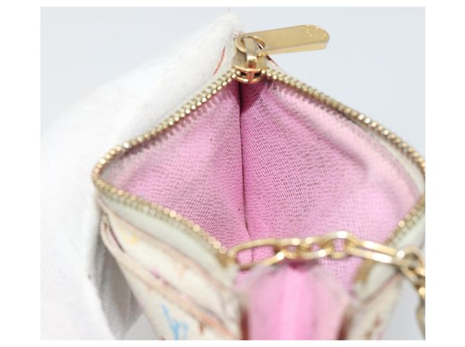 LOUIS VUITTON Monogram Multicolor Pochette Cles NM Purse M93734 Auth 187314 White - view 17