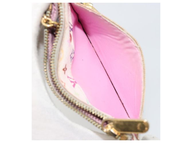 LOUIS VUITTON Monogram Multicolor Pochette Cles NM Purse M93734 Auth 187314 White - view 19