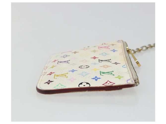 LOUIS VUITTON Monogram Multicolor Pochette Cles NM Purse M93734 Auth 187314 White - view 3