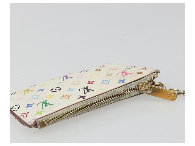 LOUIS VUITTON Monogram Multicolor Pochette Cles NM Purse M93734 Auth 187314 White - view 5