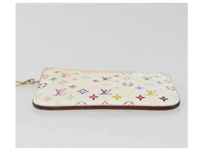 LOUIS VUITTON Monogram Multicolor Pochette Cles NM Purse M93734 Auth 187314 White - view 6
