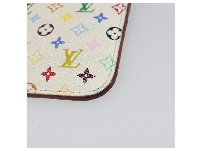 LOUIS VUITTON Monogram Multicolor Pochette Cles NM Purse M93734 Auth 187314 White - view 7