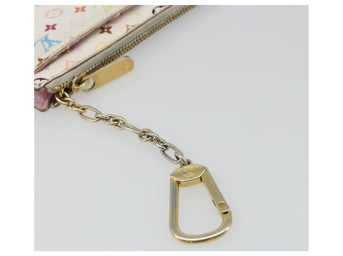 LOUIS VUITTON Monogram Multicolor Pochette Cles NM Purse M93734 Auth 187314 White - view 8