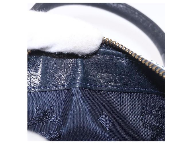 Borsa MCM Vicetos Logogram in PVC e pelle 2way White Gold Auth 188210 Bianco D'oro - vista 19