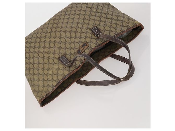 Borsa GUCCI GG Supreme GG Canvas Web Sherry Line 3 Set Beige Black Autentica bs35614 Nero - vista 5