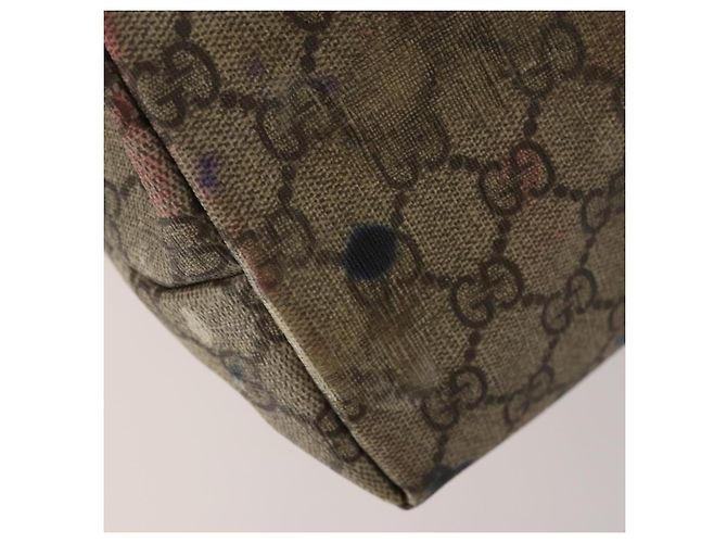 Borsa GUCCI GG Supreme GG Canvas Web Sherry Line 3 Set Beige Black Autentica bs35614 Nero - vista 8