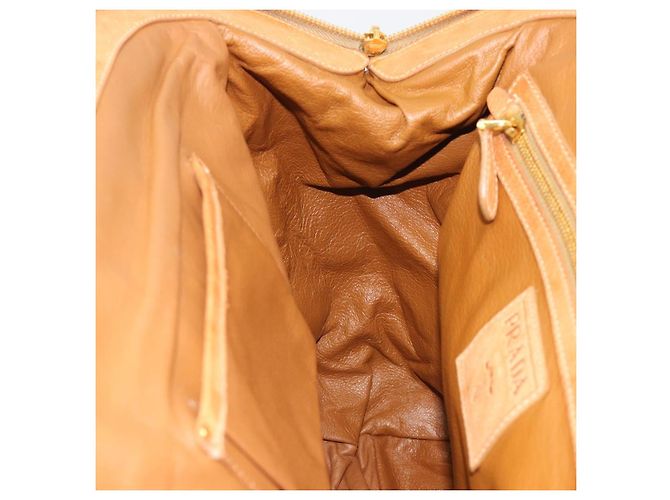 Borsa a Spalla PRADA in Pelle 2way Marrone Oro Auth 186428V D'oro - vista 22