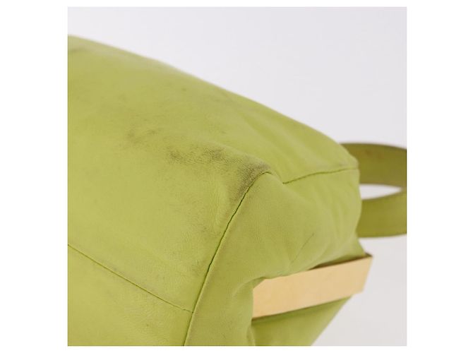 Pochette in Pelle Miu Miu Verde Oro Auth bs35699A D'oro - vista 14