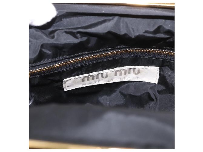 Pochette in Pelle Miu Miu Verde Oro Auth bs35699A D'oro - vista 18
