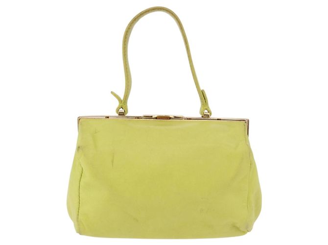Pochette in Pelle Miu Miu Verde Oro Auth bs35699A D'oro - vista 2