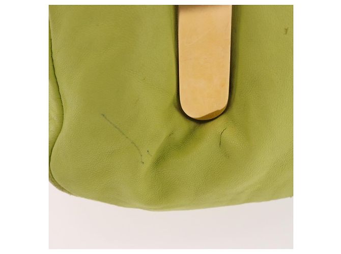 Pochette in Pelle Miu Miu Verde Oro Auth bs35699A D'oro - vista 4