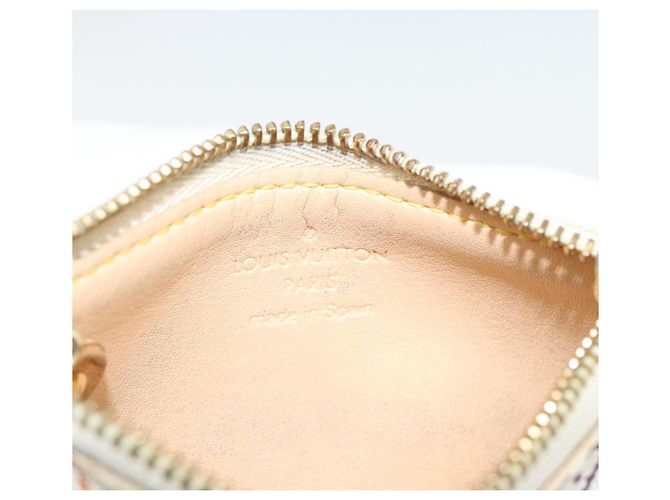 LOUIS VUITTON Monogram Multicolor Pochette Cles Pochette Bianca M92655 Auth 186408 Bianco - vista 10