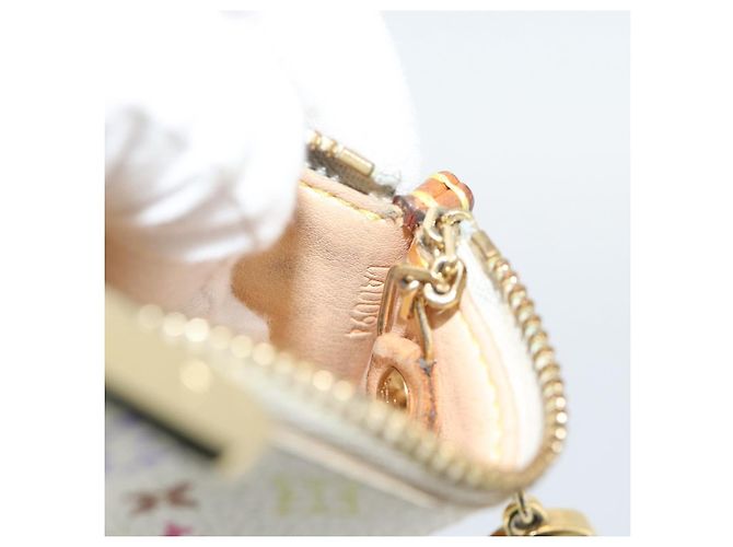 LOUIS VUITTON Monogram Multicolor Pochette Cles Pochette Bianca M92655 Auth 186408 Bianco - vista 12