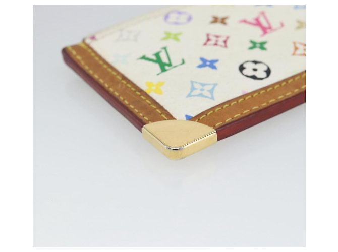 LOUIS VUITTON Monogram Multicolor Pochette Cles Pochette Bianca M92655 Auth 186408 Bianco - vista 16