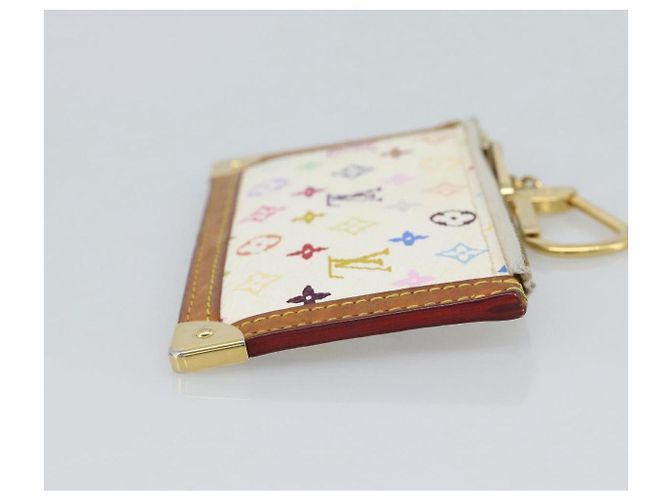 LOUIS VUITTON Monogram Multicolor Pochette Cles Pochette Bianca M92655 Auth 186408 Bianco - vista 3