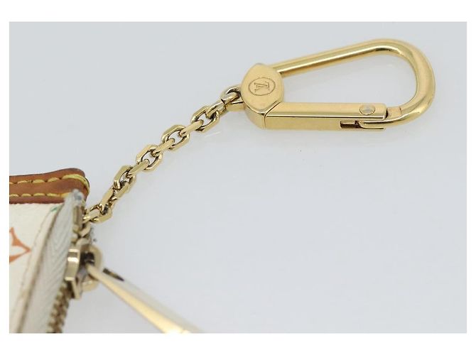 LOUIS VUITTON Monogram Multicolor Pochette Cles Pochette Bianca M92655 Auth 186408 Bianco - vista 6