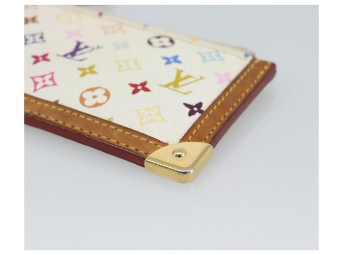 LOUIS VUITTON Monogram Multicolor Pochette Cles Pochette Bianca M92655 Auth 186408 Bianco - vista 8