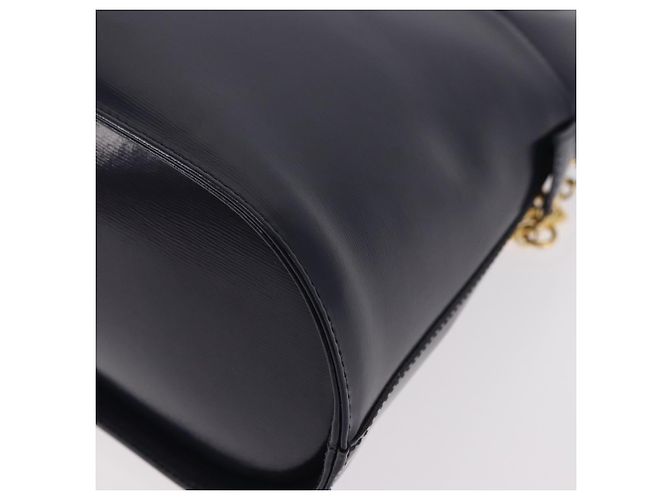 Borsa a mano SAINT LAURENT in pelle blu navy e oro Auth 188373 D'oro - vista 14