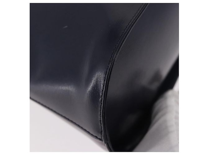 Borsa a mano SAINT LAURENT in pelle blu navy e oro Auth 188373 D'oro - vista 15