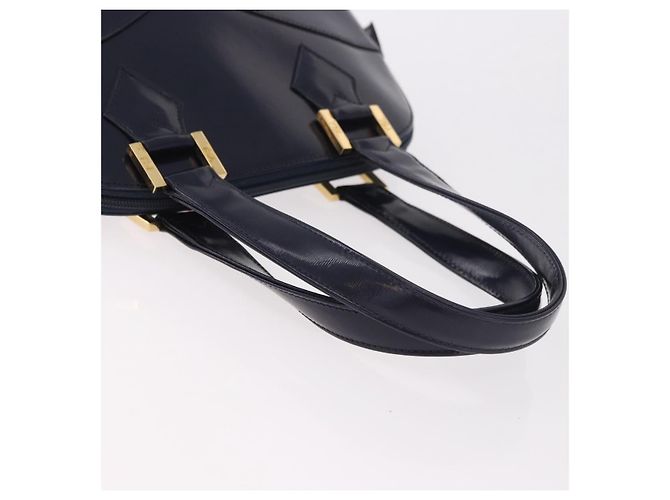 Borsa a mano SAINT LAURENT in pelle blu navy e oro Auth 188373 D'oro - vista 7