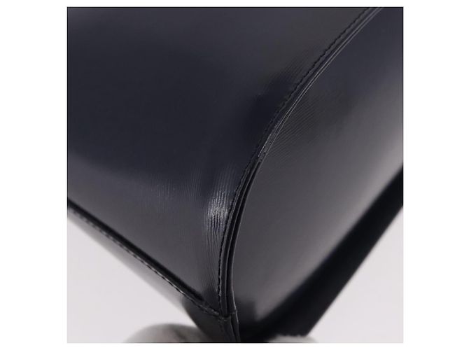 Borsa a mano SAINT LAURENT in pelle blu navy e oro Auth 188373 D'oro - vista 9