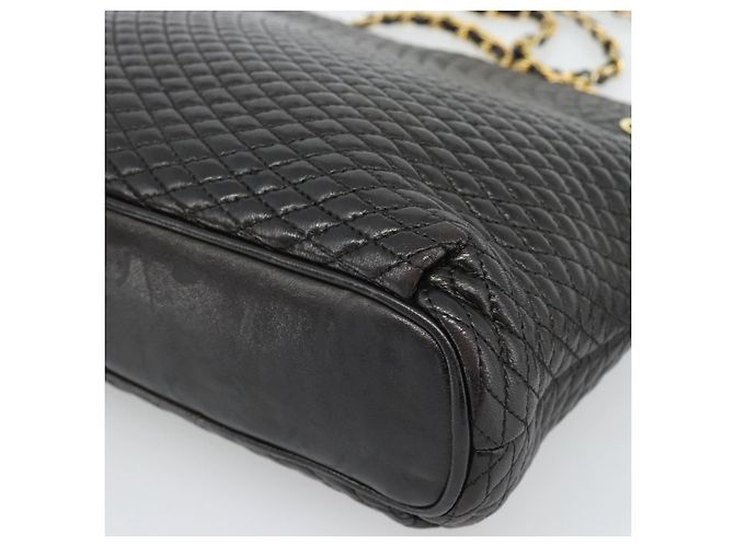BALLY Chain Shoulder Bag Leder Schwarz Gold Auth 188542 Golden - Ansicht 15