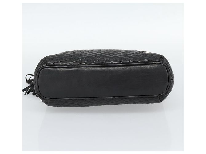 BALLY Chain Shoulder Bag Leder Schwarz Gold Auth 188542 Golden - Ansicht 5