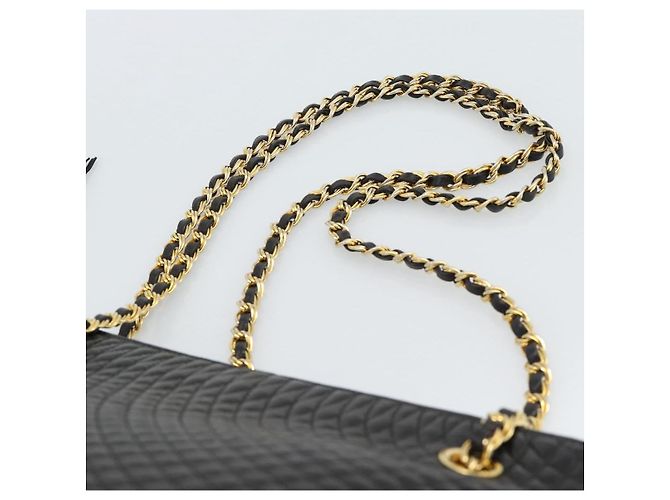 BALLY Chain Shoulder Bag Leder Schwarz Gold Auth 188542 Golden - Ansicht 8