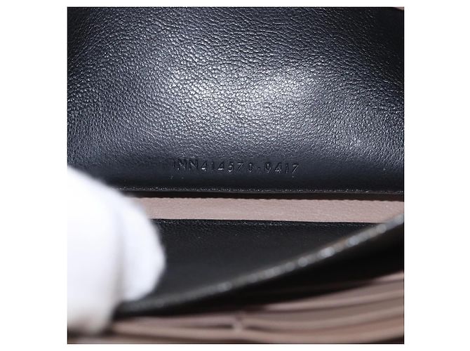 SAINT LAURENT Long Wallet Leather Brown Gold Auth bs35724 Marrone D'oro - vista 12