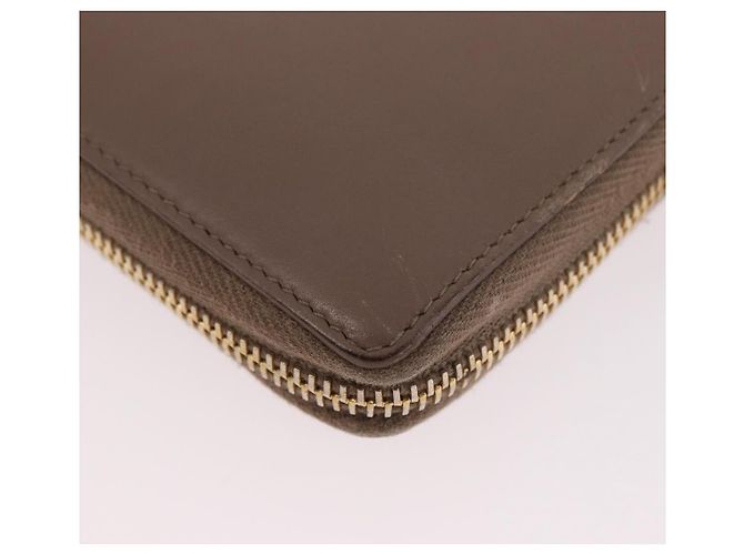 SAINT LAURENT Long Wallet Leather Brown Gold Auth bs35724 Marrone D'oro - vista 14