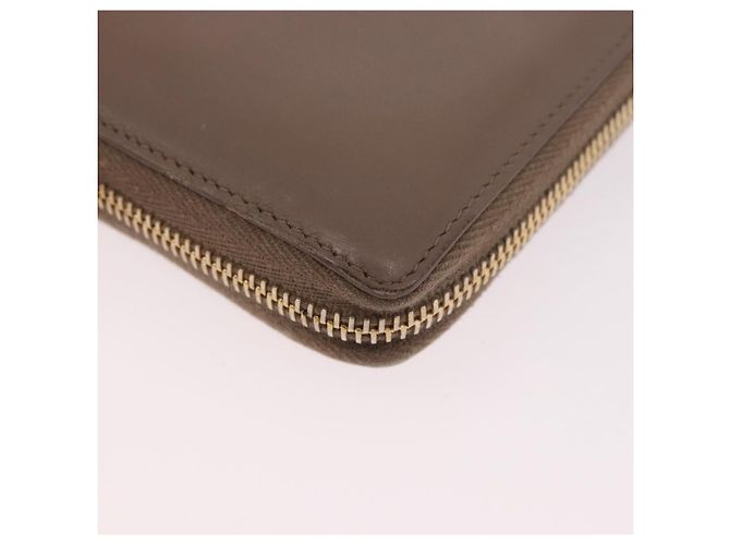 SAINT LAURENT Long Wallet Leather Brown Gold Auth bs35724 Marrone D'oro - vista 15