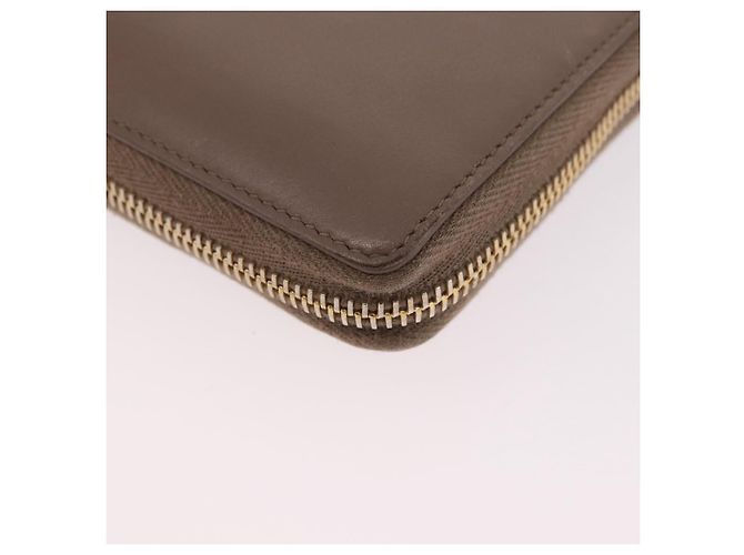 SAINT LAURENT Long Wallet Leather Brown Gold Auth bs35724 Marrone D'oro - vista 16