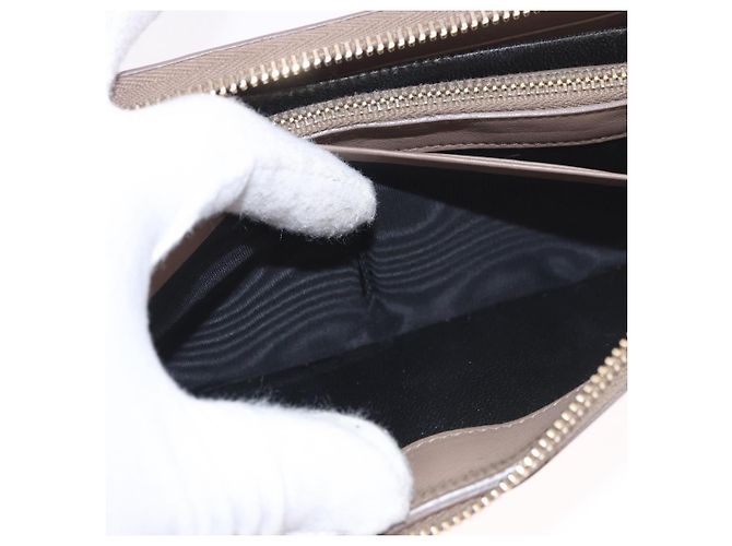 SAINT LAURENT Long Wallet Leather Brown Gold Auth bs35724 Marrone D'oro - vista 24