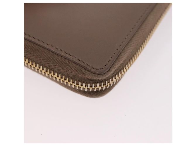 SAINT LAURENT Long Wallet Leather Brown Gold Auth bs35724 Marrone D'oro - vista 7