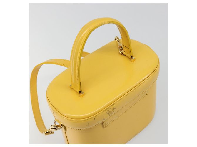 Borsa a mano Gianni Versace in pelle 2way Yellow Gold Auth BA13518 D'oro Giallo - vista 14