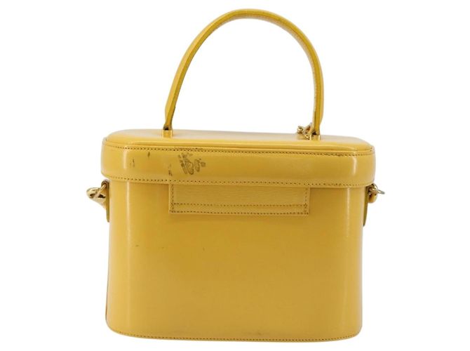 Borsa a mano Gianni Versace in pelle 2way Yellow Gold Auth BA13518 D'oro Giallo - vista 2
