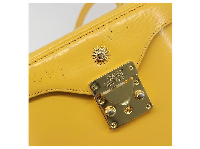 Borsa a mano Gianni Versace in pelle 2way Yellow Gold Auth BA13518 D'oro Giallo - vista 21