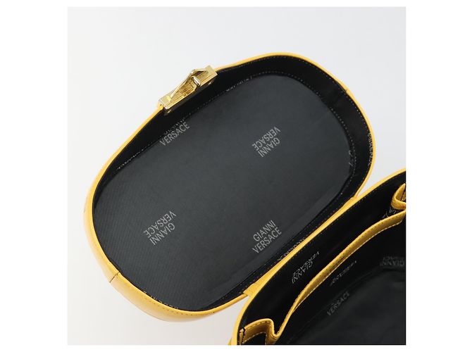 Borsa a mano Gianni Versace in pelle 2way Yellow Gold Auth BA13518 D'oro Giallo - vista 23