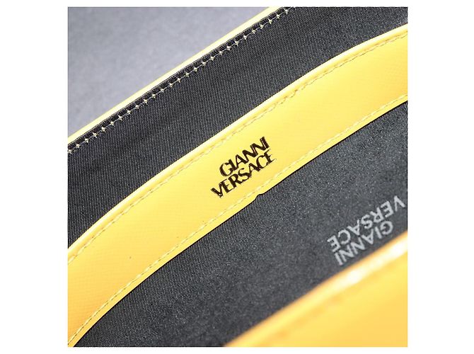 Borsa a mano Gianni Versace in pelle 2way Yellow Gold Auth BA13518 D'oro Giallo - vista 24