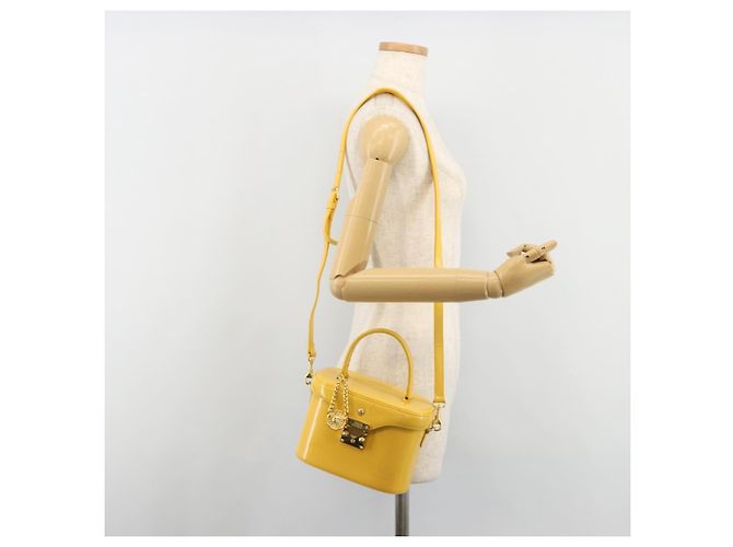 Borsa a mano Gianni Versace in pelle 2way Yellow Gold Auth BA13518 D'oro Giallo - vista 28