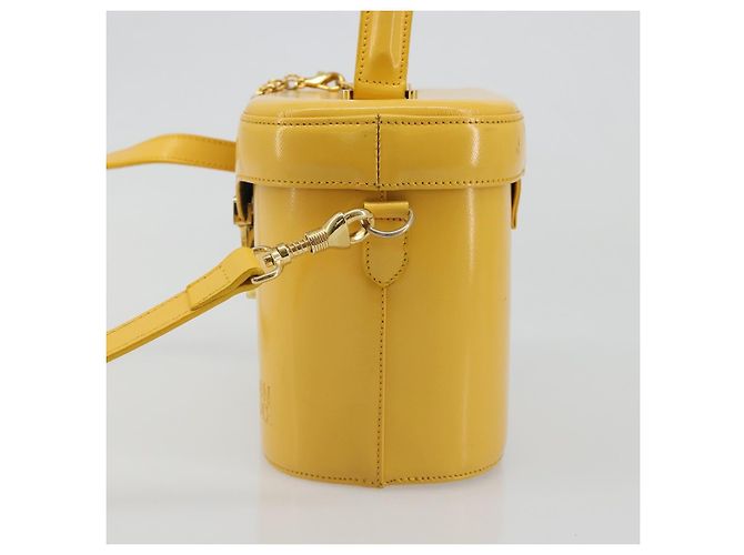 Borsa a mano Gianni Versace in pelle 2way Yellow Gold Auth BA13518 D'oro Giallo - vista 4