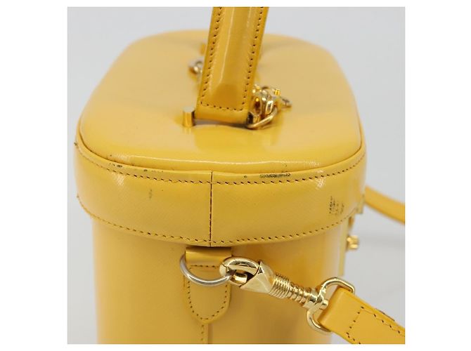 Borsa a mano Gianni Versace in pelle 2way Yellow Gold Auth BA13518 D'oro Giallo - vista 6