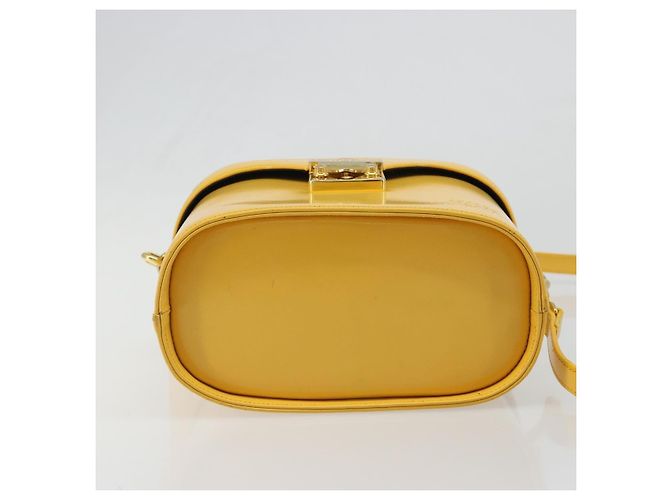 Borsa a mano Gianni Versace in pelle 2way Yellow Gold Auth BA13518 D'oro Giallo - vista 7