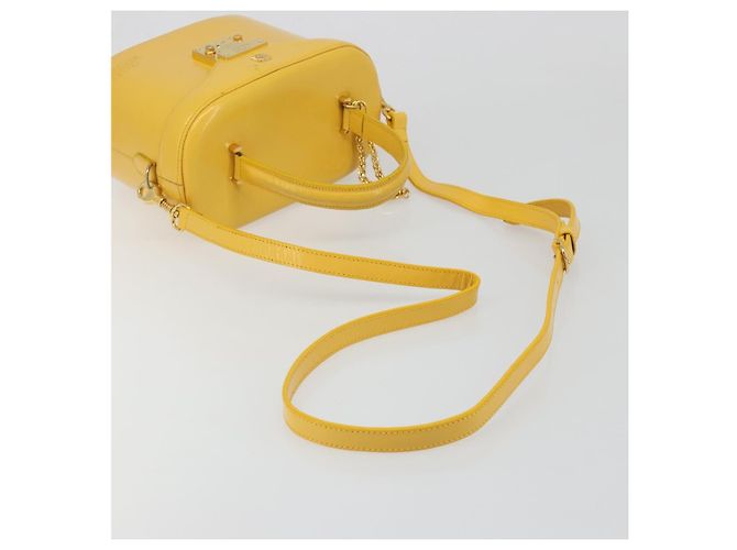 Borsa a mano Gianni Versace in pelle 2way Yellow Gold Auth BA13518 D'oro Giallo - vista 9