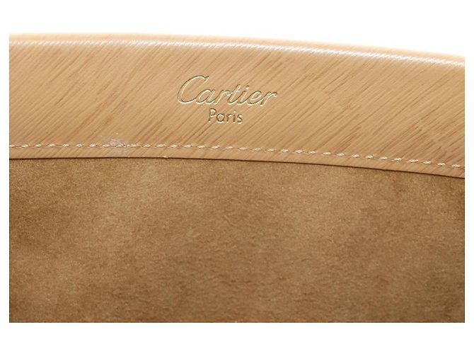 Borsa CARTIER in pelle beige oro Auth 185857M D'oro - vista 22