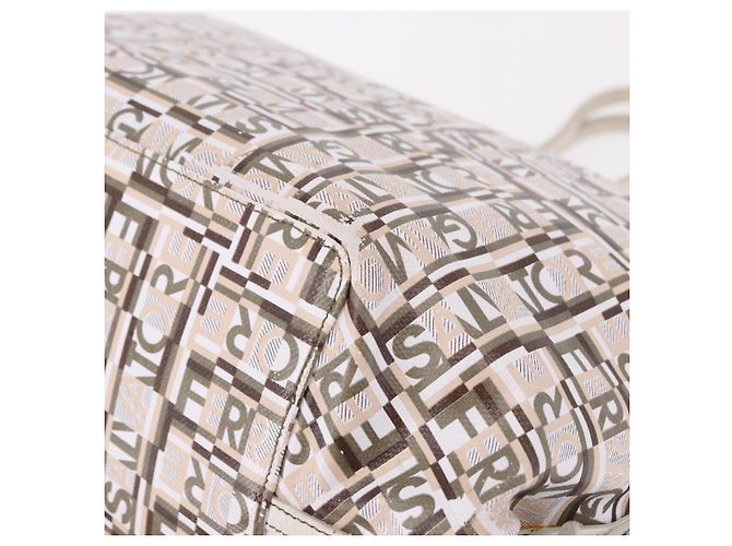 Borsa Salvatore Ferragamo in PVC e pelle bianco argento Auth bs35706 - vista 16