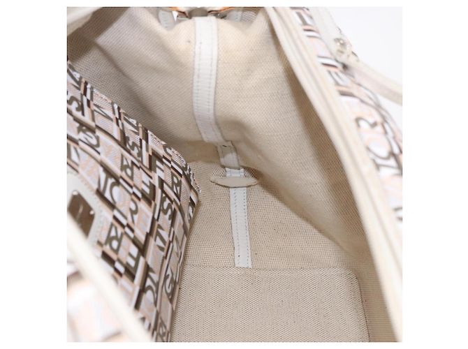 Borsa Salvatore Ferragamo in PVC e pelle bianco argento Auth bs35706 - vista 18