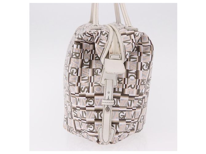 Borsa Salvatore Ferragamo in PVC e pelle bianco argento Auth bs35706 - vista 3