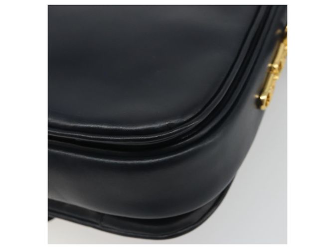 Céline Borsa a tracolla CELINE in pelle blu navy e oro Auth mr2557A D'oro - vista 15